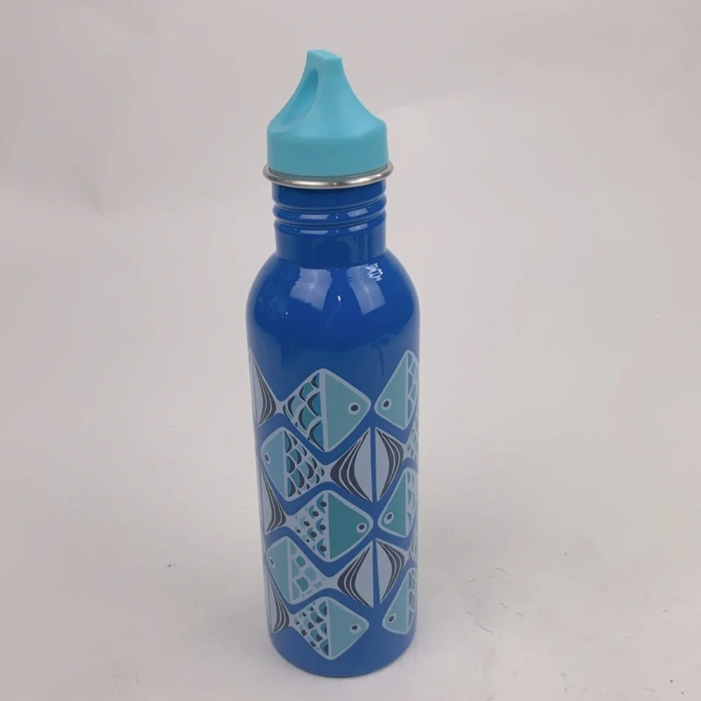 Vera Bradley Aluminum Drinkware Tumbler Travel Cup Blue Fish